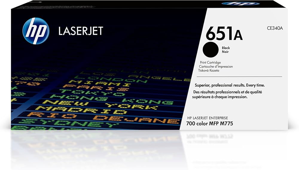 New, Pre-Owned - HP 651A Standard-Yield Black Toner Cartridge, CE340A