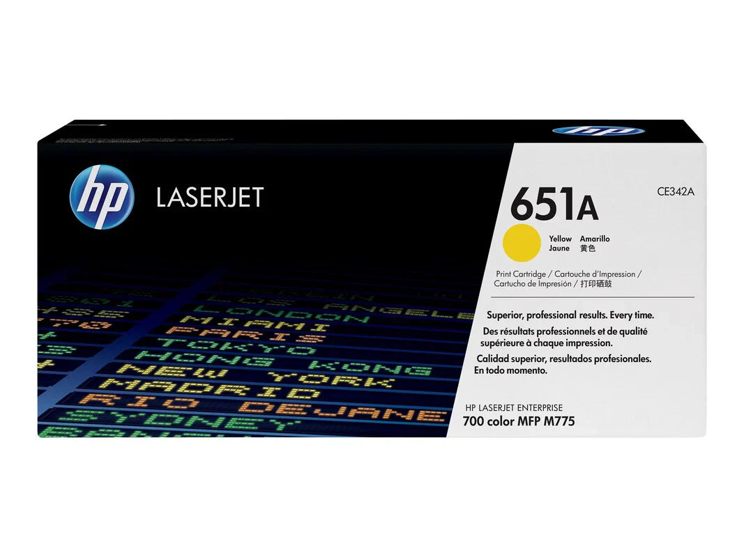 New, Pre-Owned - HP 651A Standard-Yield Yellow Toner Cartridge, CE342A