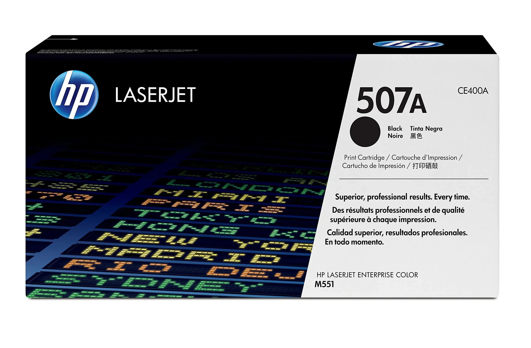 New, Pre-Owned - HP 507A Standard-Yield Black LaserJet Toner Cartridge, CE400A