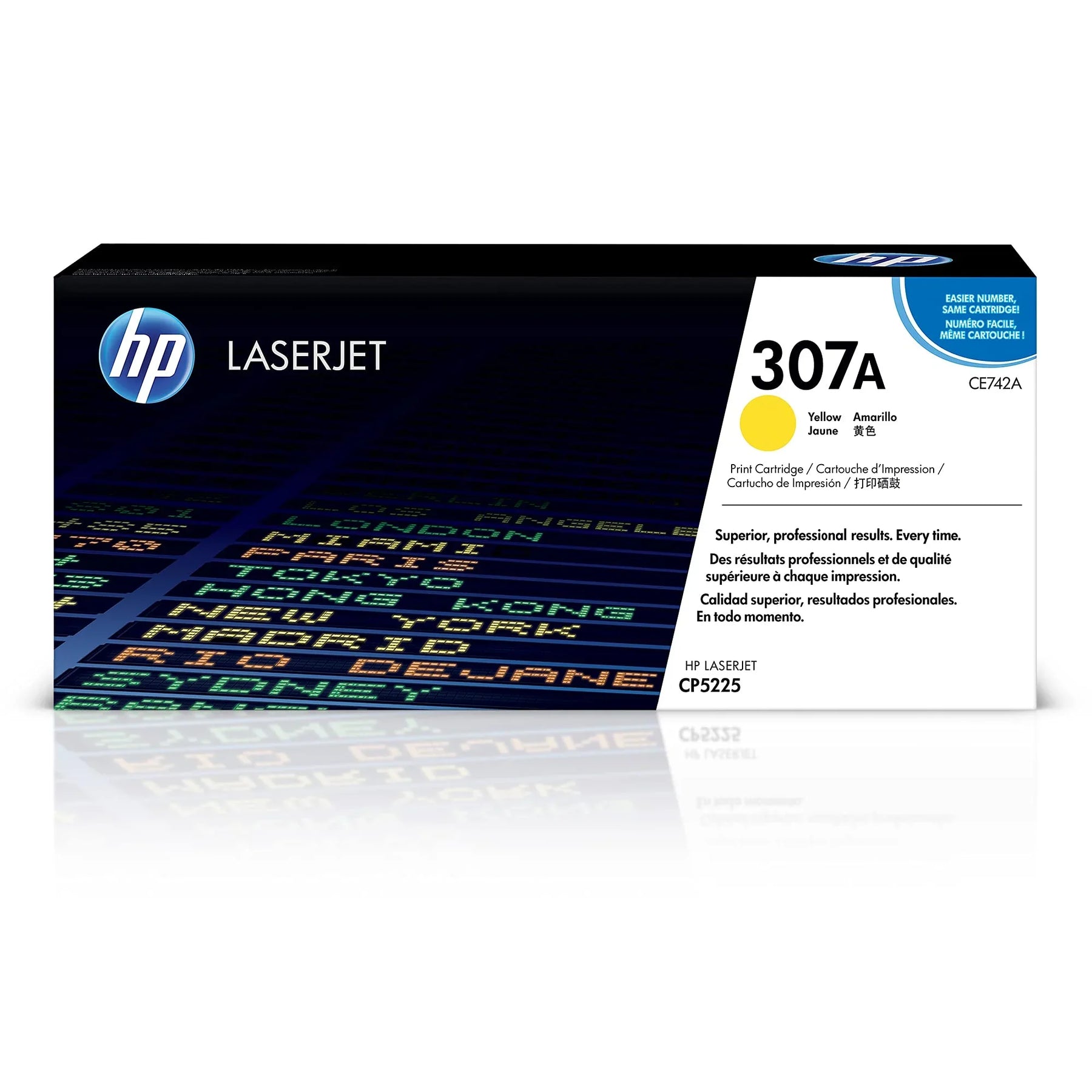 New, Pre-Owned - HP 307A Standard-Yield Yellow Toner Cartridge, CE742A