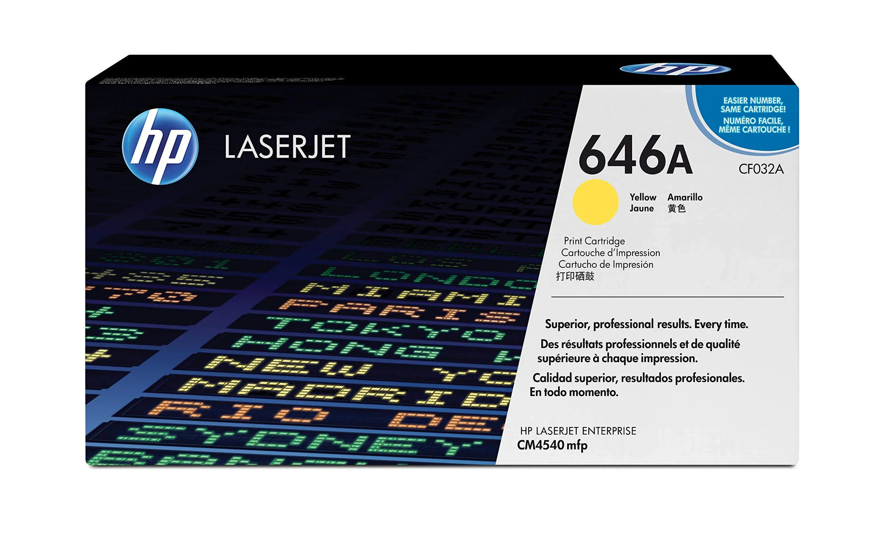 New, Pre-Owned - HP 646A Standard Yield Yellow LaserJet Toner Cartridge, CF032A