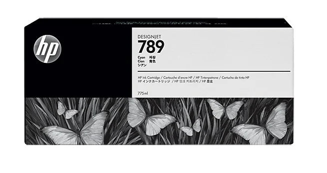 New, Pre-Owned - HP 789 775ml Cyan Latex DesignJet Ink Cartridge, CH616A