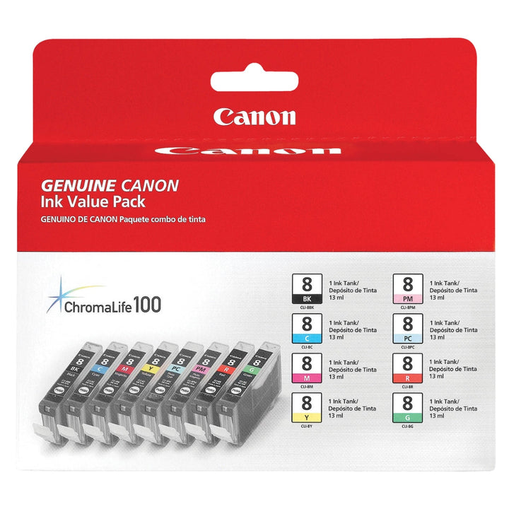 New, Pre-Owned - Canon CLI-8 Color Ink Multipack (0620B015) 8 Ink Tanks