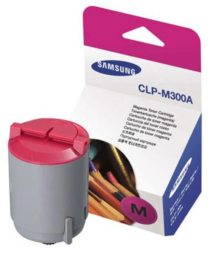 New, Pre-Owned - Samsung CLP-M300 Standard Yield Magenta Toner Cartridge, CLP-M300A