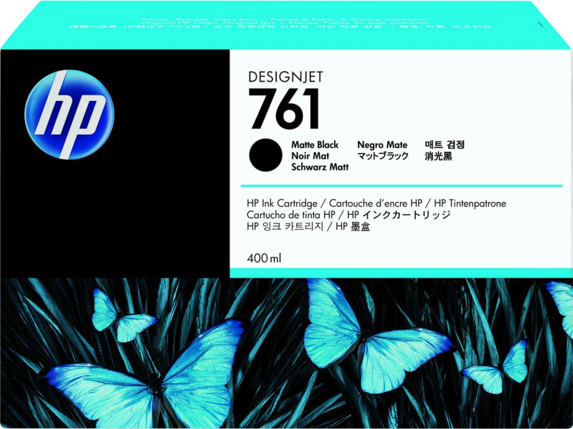 New, Pre-Owned - HP 761 400mL (CM991A) Matte Black Ink Cartridge