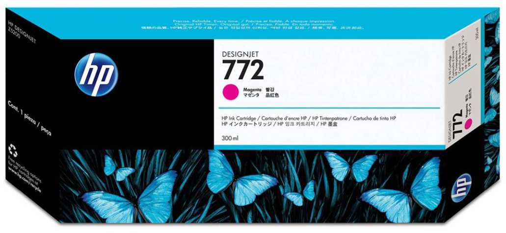 New, Pre-Owned - HP 772 300-ml Magenta DesignJet Ink Cartridge, CN629A