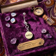 Custom Glow in the Dark Personalized Name Dangle Belly Ring