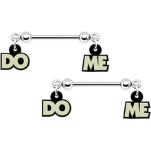 14G 5/8 Glow in the Dark Do Me Nipple Ring Set