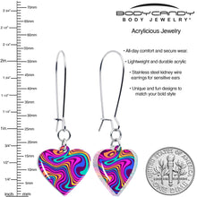 Swirling Heart Dangle Earrings by Onyx O