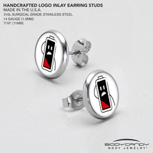 Battery Empty Stud Earrings by Onyx O