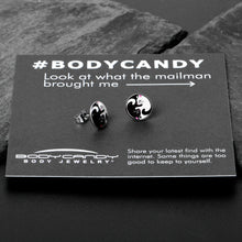 Cute Kitty Cat Yin Yang Stud Earrings by Onyx O