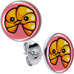 Quaso Croissant Stud Earrings by Onyx O