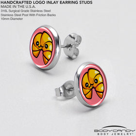 Quaso Croissant Stud Earrings by Onyx O