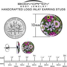Blossom Creation Paradise of Pink Flowers Stud Earrings by Onyx O
