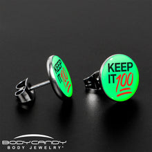 Keep it 100 Glow in the Dark Stud Earrings by Onyx O