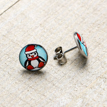 Snowfall Holiday Penguin Stud Earrings by Onyx O