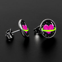 Heart Planet Stud Earrings by Onyx O