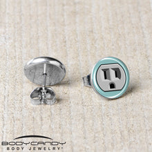 Frowning Plug Outlet Stud Earrings by Onyx O