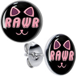 RAWR Kitty Cat Stud Earrings by Onyx O