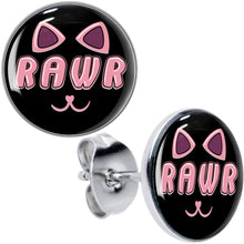 RAWR Kitty Cat Stud Earrings by Onyx O