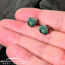 Reverse Alien UFO Abduction Stud Earrings by Onyx O