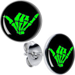 Shaka Hand Stud Earrings by Onyx O