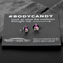 Burning Skull Candle Stud Earrings by Onyx O