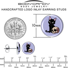 Skull Cat Stud Earrings by Onyx O