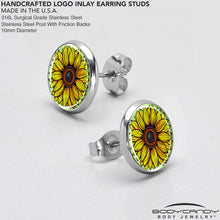 Blossom Creation Yellow Sunflower Stud Earrings by Onyx O