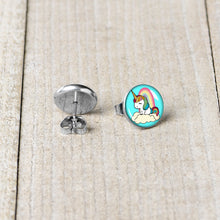 Rainbow Unicorn Stud Earrings by Onyx O