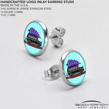 Holiday Christmas Hearse Stud Earrings by Onyx O