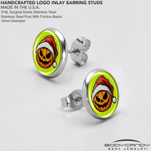 Christmas Holiday Santa Hat Pumpkin Stud Earrings by Onyx O