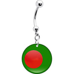 Bangladesh Flag Belly Ring