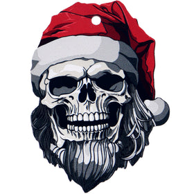 Wood Holiday Skeleton Claus Christmas Ornament