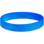 Custom No. 1 BLUE Silicone Bracelet