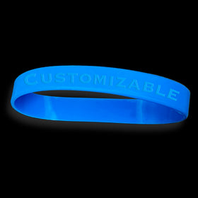Custom No. 1 BLUE Silicone Bracelet