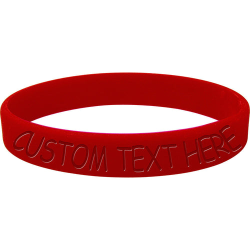 Custom No. 2 RED Silicone Bracelet