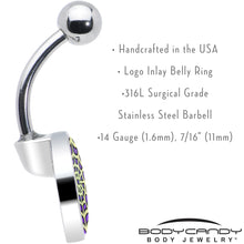 Two Tone Spider Web Belly Ring by Onyx O
