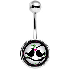 Lovebirds Silhouette Belly Ring