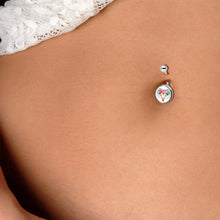 Watercolor Flower Animal Skull Belly Ring