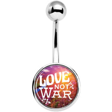 Love Not War Belly Ring