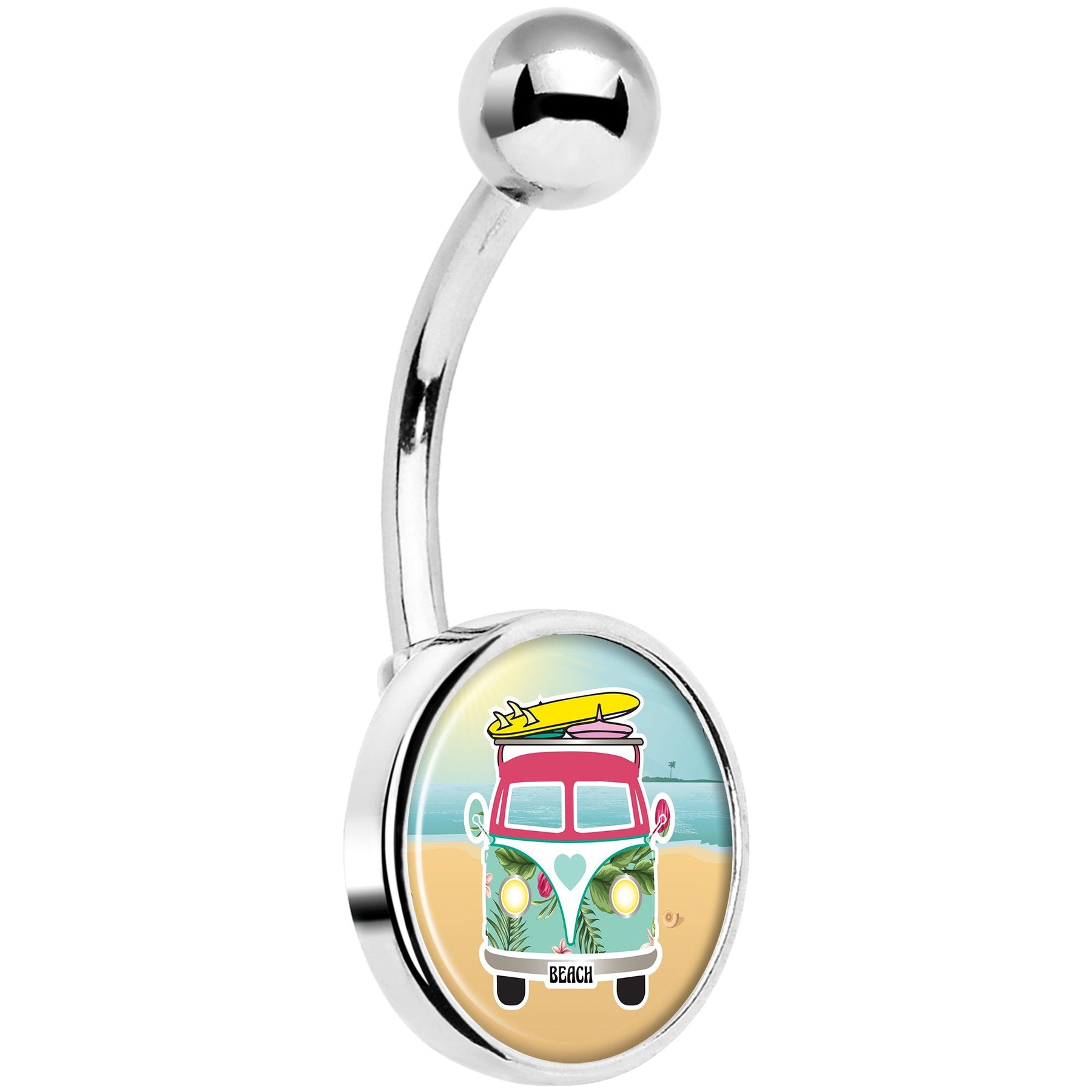 Tropical Beach Cruiser Belly Ring