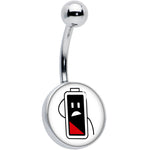 Battery Empty Belly Ring by Onyx O