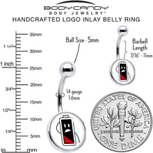 Battery Empty Belly Ring by Onyx O