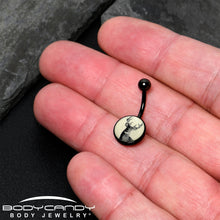 Glow in the Dark Titanium Deer Buck Belly Ring