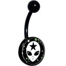 Starry Cute Alien Black Belly Ring