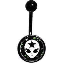 Starry Cute Alien Black Belly Ring