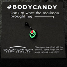 Black Glow in the Dark I Love Me Belly Ring by Onyx O