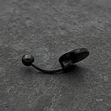 Black Glow in the Dark Holiday Peppermint Candy Belly Ring by Onyx O