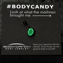 Black Glow in the Dark Heart Spider Web Belly Ring by Onyx O